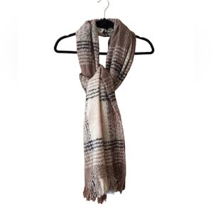 dressbarn Scarf Shawl Wrap With Fringe Brown Multi NWT